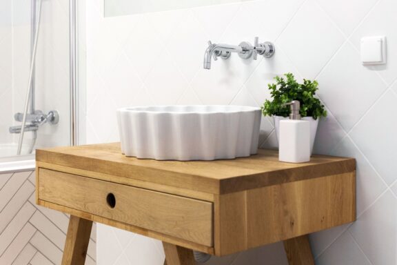 impregnacja blatu w łazience - drewniane blaty natural-wood.pl